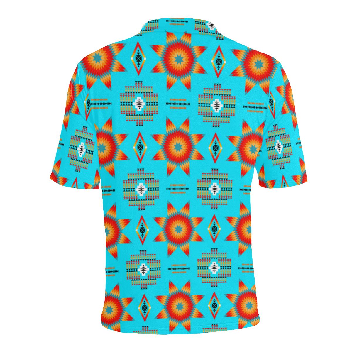 Rising Star Harvest Moon Men's All Over Print Polo Shirt (Model T55) Men's Polo Shirt (Model T55) e-joyer