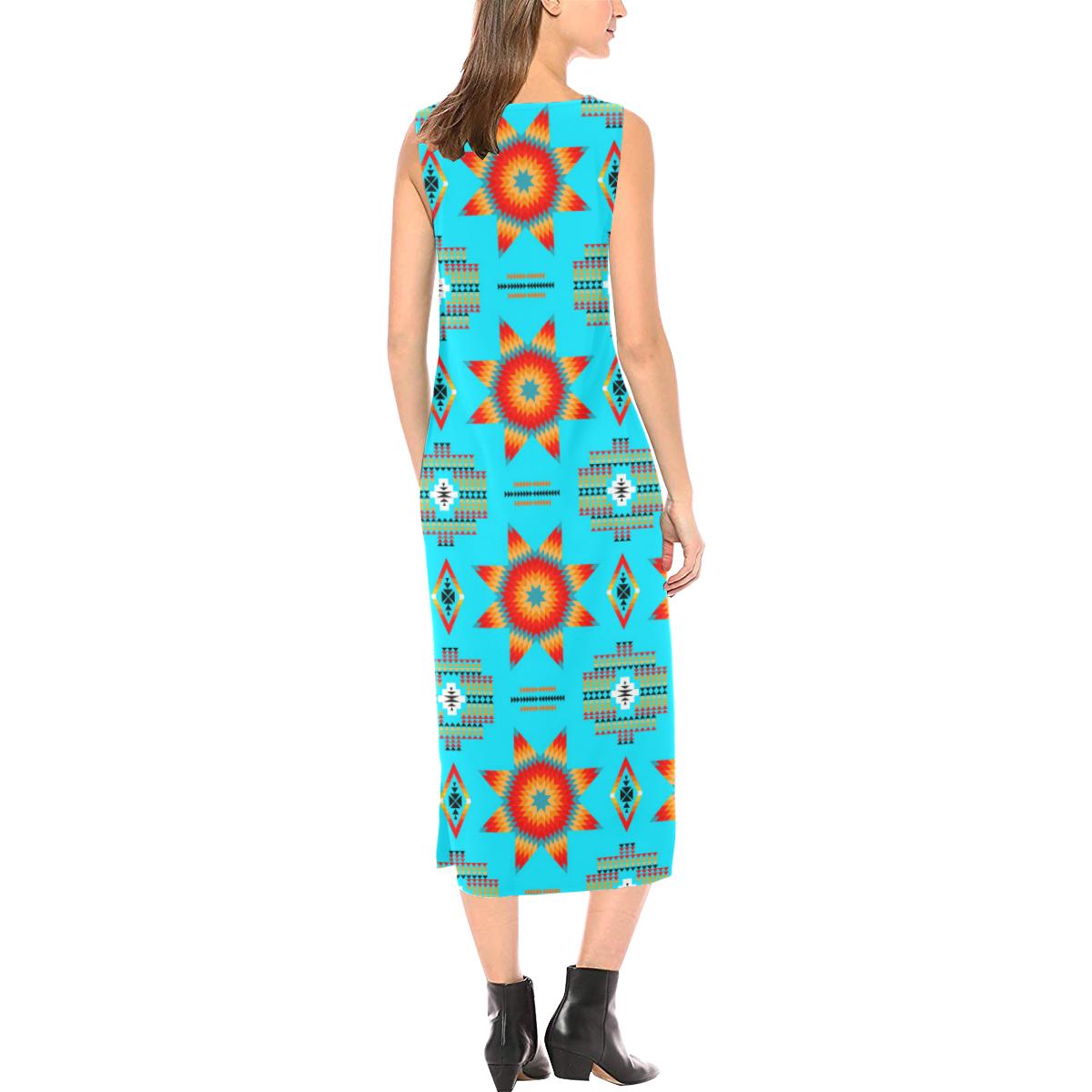 Rising Star Harvest Moon Phaedra Sleeveless Open Fork Long Dress (Model D08) Phaedra Sleeveless Open Fork Long Dress (D08) e-joyer