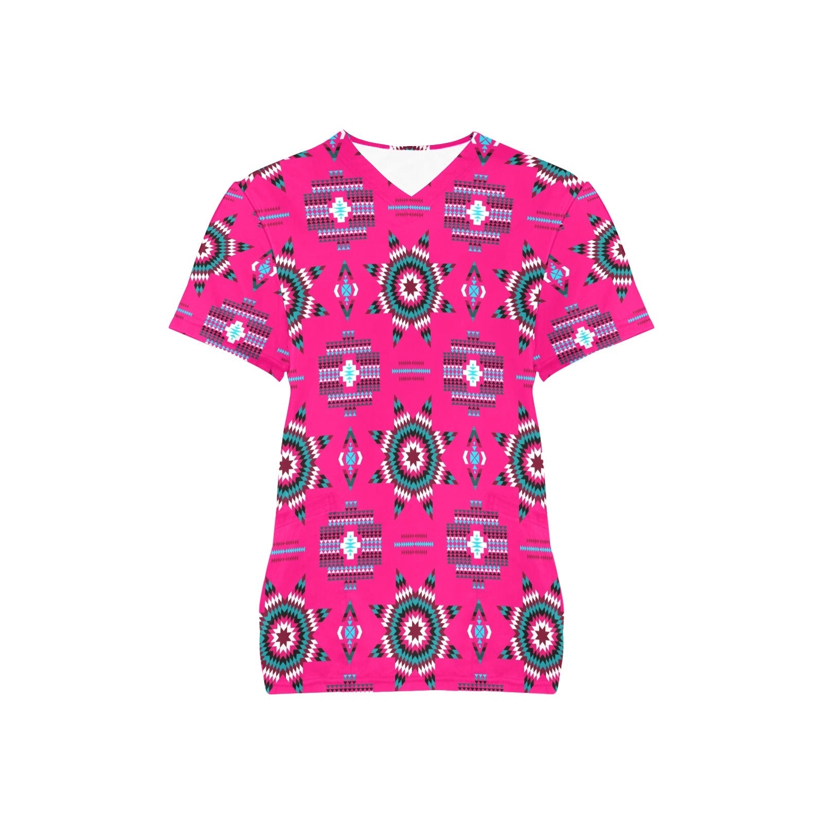 Rising Star Strawberry Moon All Over Print Scrub Top Scrub Top e-joyer