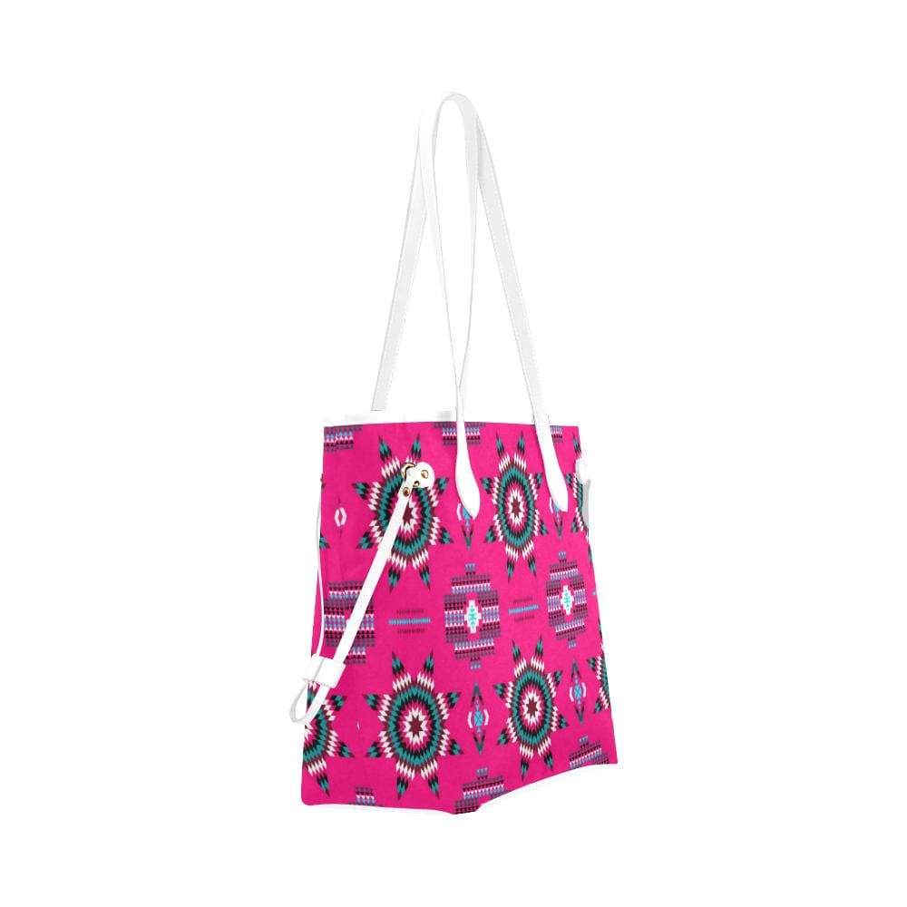 Rising Star Strawberry Moon Clover Canvas Tote Bag (Model 1661) Clover Canvas Tote Bag (1661) e-joyer