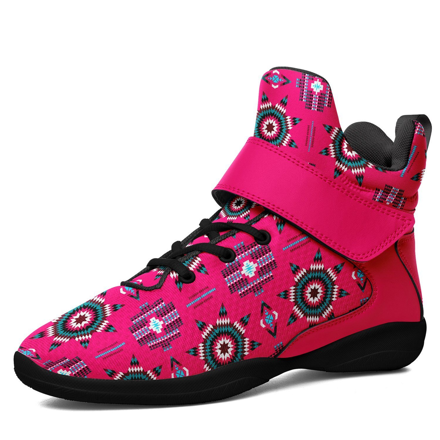 Rising Star Strawberry Moon Kid's Ipottaa Basketball / Sport High Top Shoes 49 Dzine US Child 12.5 / EUR 30 Black Sole with Pink Strap