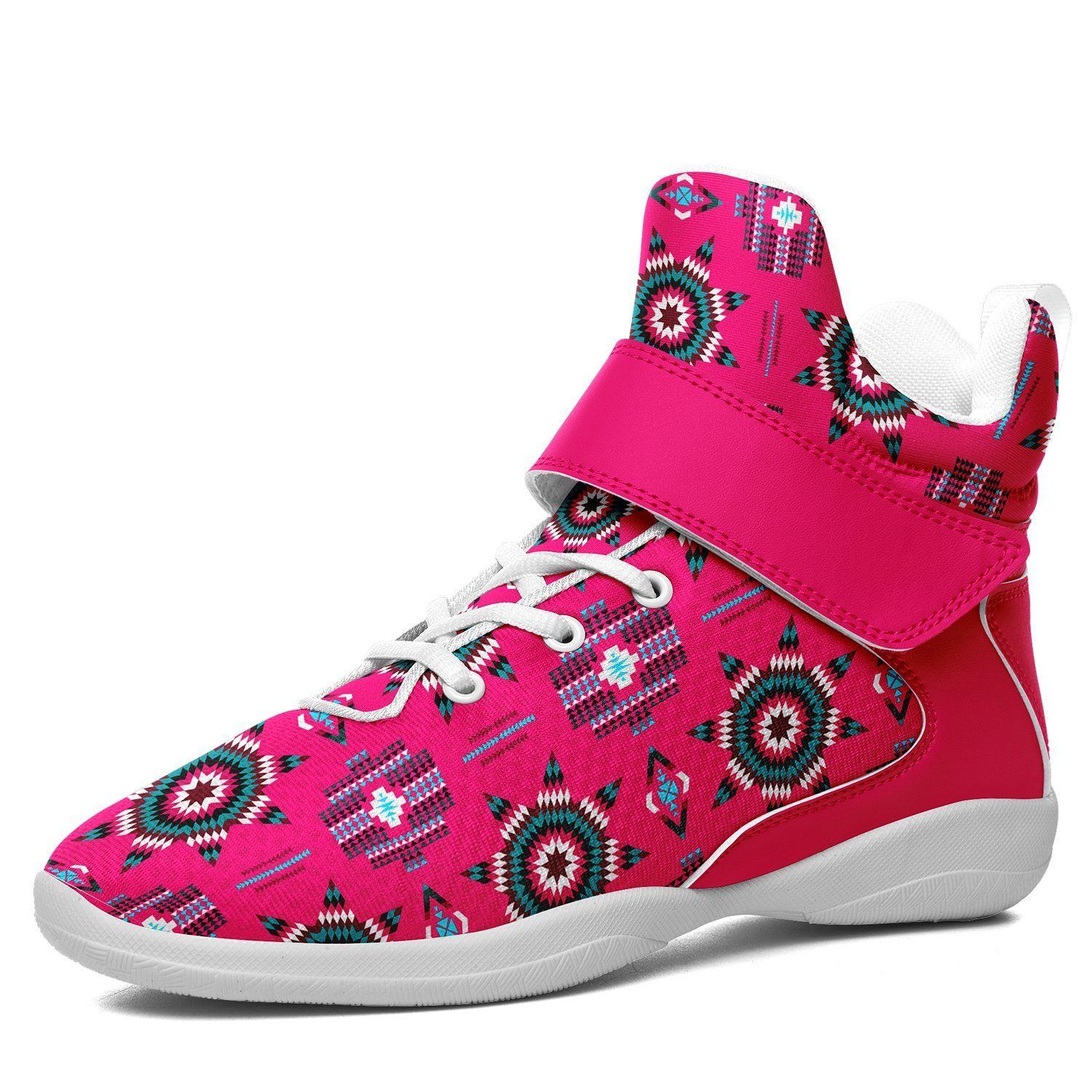 Rising Star Strawberry Moon Kid's Ipottaa Basketball / Sport High Top Shoes 49 Dzine US Child 12.5 / EUR 30 White Sole with Pink Strap