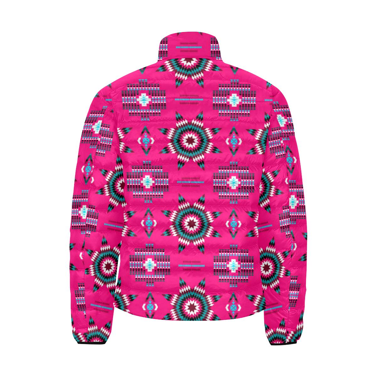 Rising Star Strawberry Moon Men's Stand Collar Padded Jacket (Model H41) Men's Stand Collar Padded Jacket (H41) e-joyer