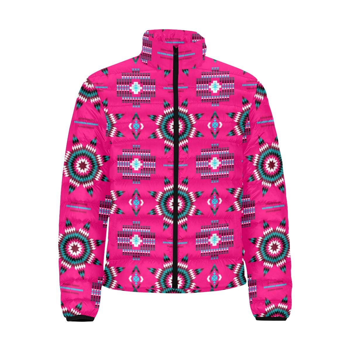 Rising Star Strawberry Moon Men's Stand Collar Padded Jacket (Model H41) Men's Stand Collar Padded Jacket (H41) e-joyer