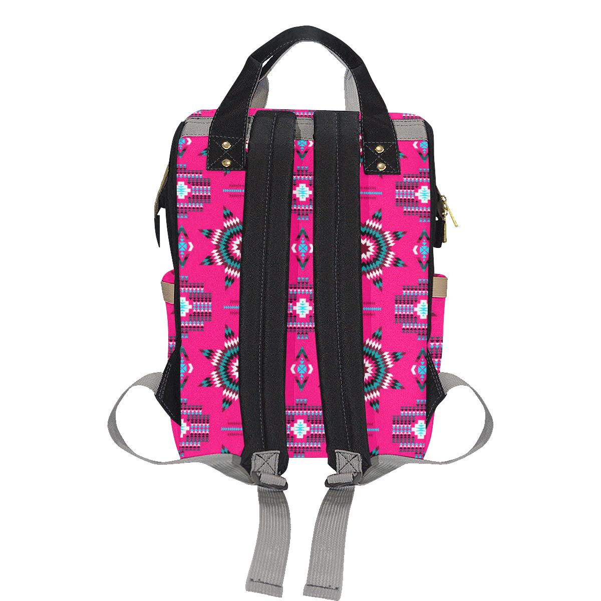 Rising Star Strawberry Moon Multi-Function Diaper Backpack (Model 1688) Diaper Backpack (1688) e-joyer