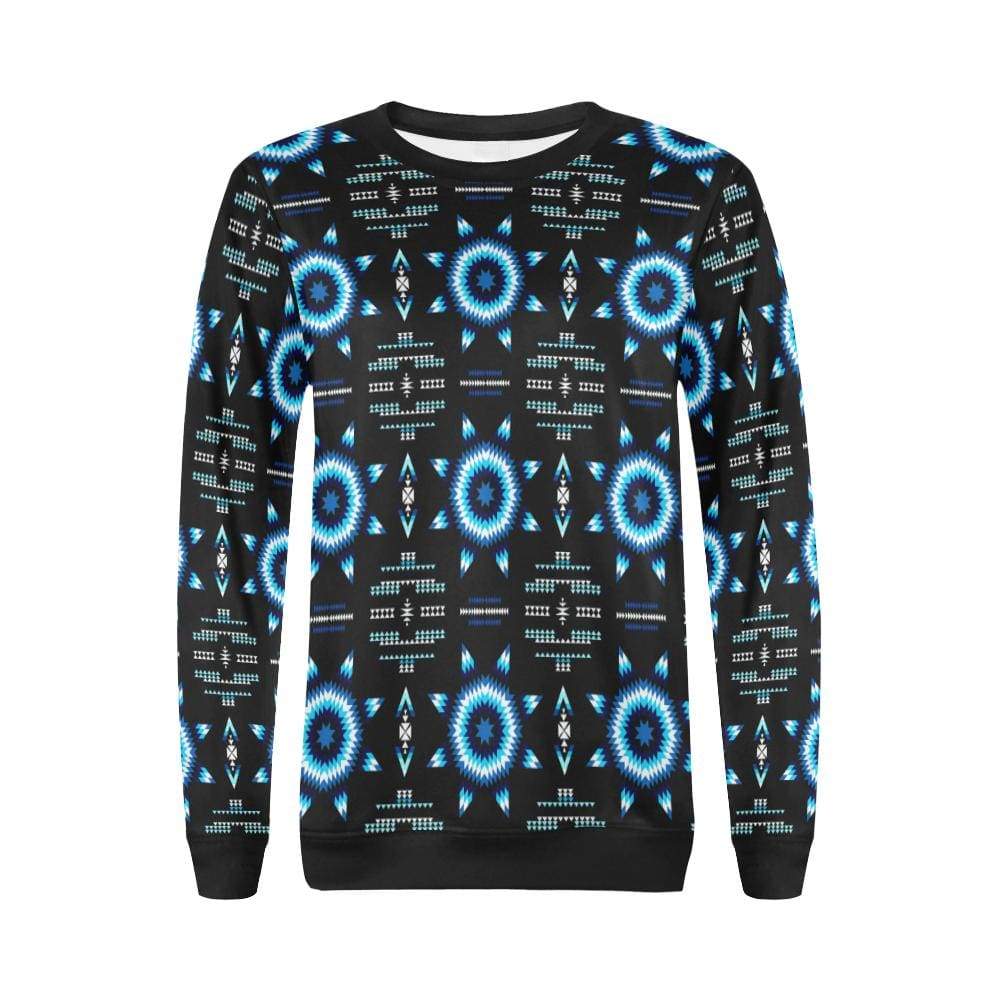 Rising Star Wolf Moon All Over Print Crewneck Sweatshirt for Women (Model H18) Crewneck Sweatshirt for Women (H18) e-joyer