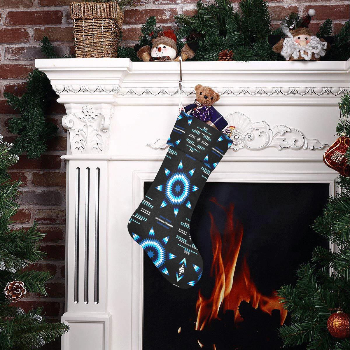 Rising Star Wolf Moon Christmas Stocking holiday stocking e-joyer