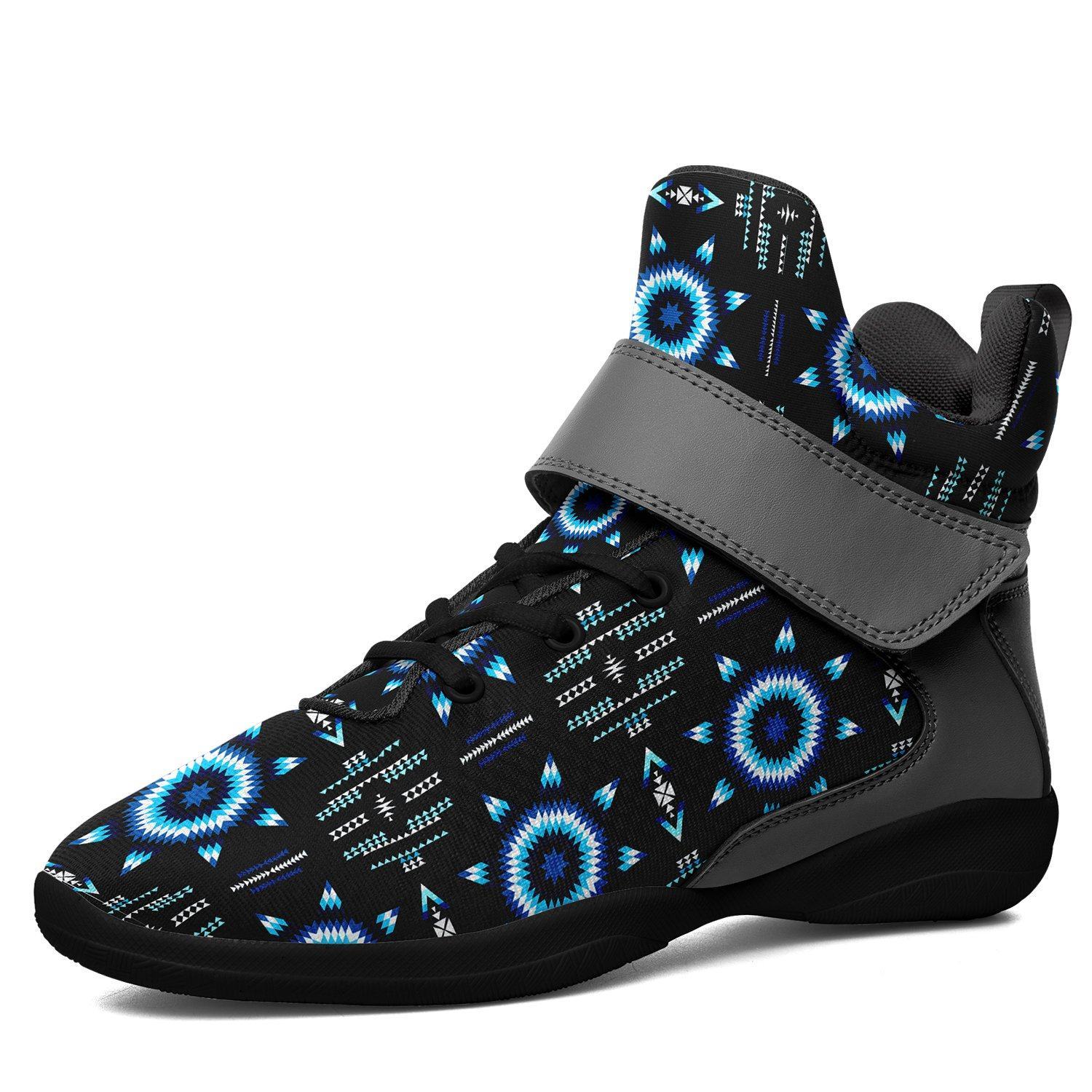Rising Star Wolf Moon Kid's Ipottaa Basketball / Sport High Top Shoes 49 Dzine US Child 12.5 / EUR 30 Black Sole with Gray Strap
