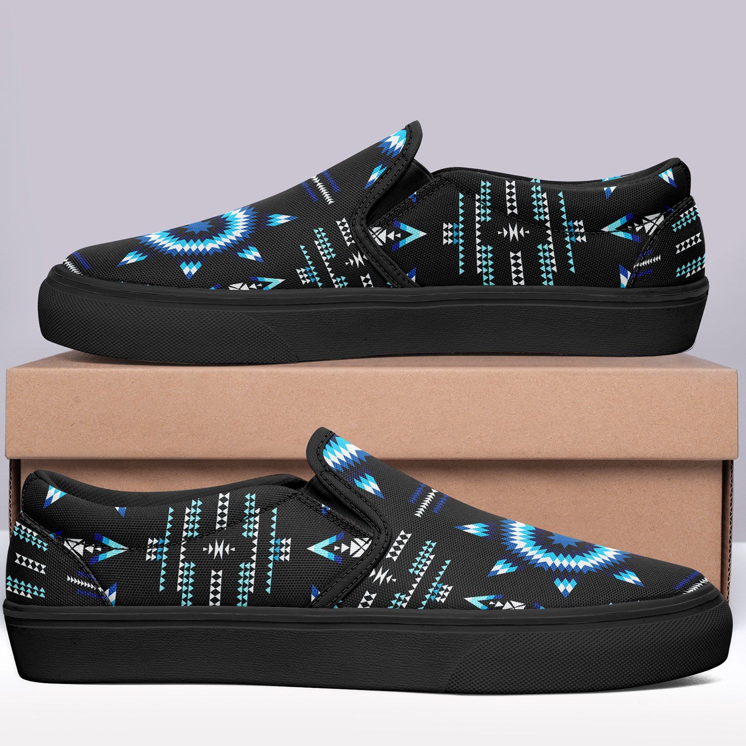 Rising Star Wolf Moon Otoyimm Canvas Slip On Shoes 49 Dzine