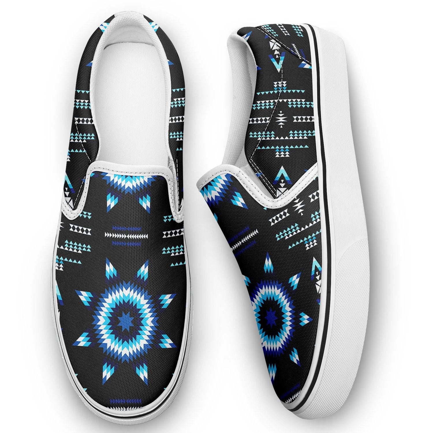 Rising Star Wolf Moon Otoyimm Canvas Slip On Shoes 49 Dzine
