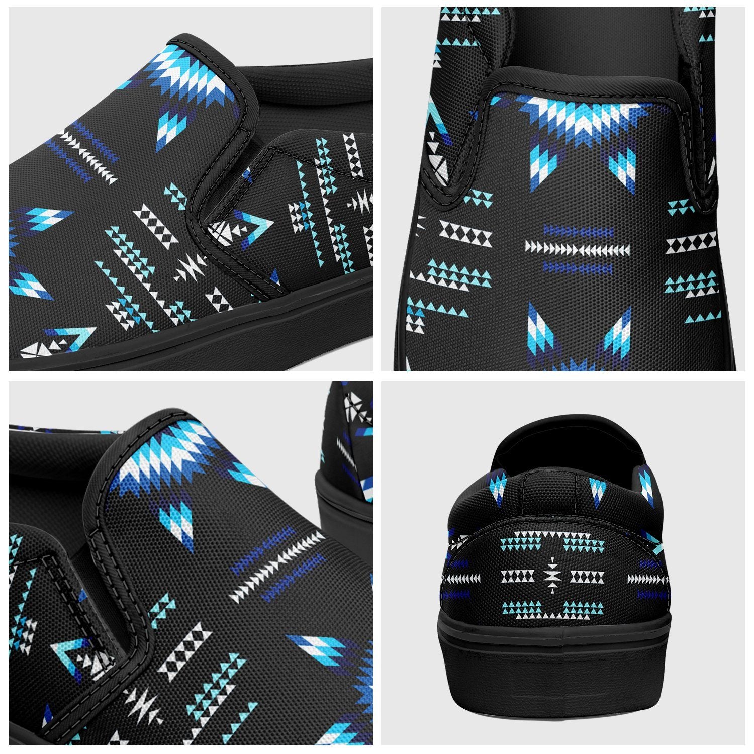 Rising Star Wolf Moon Otoyimm Canvas Slip On Shoes 49 Dzine