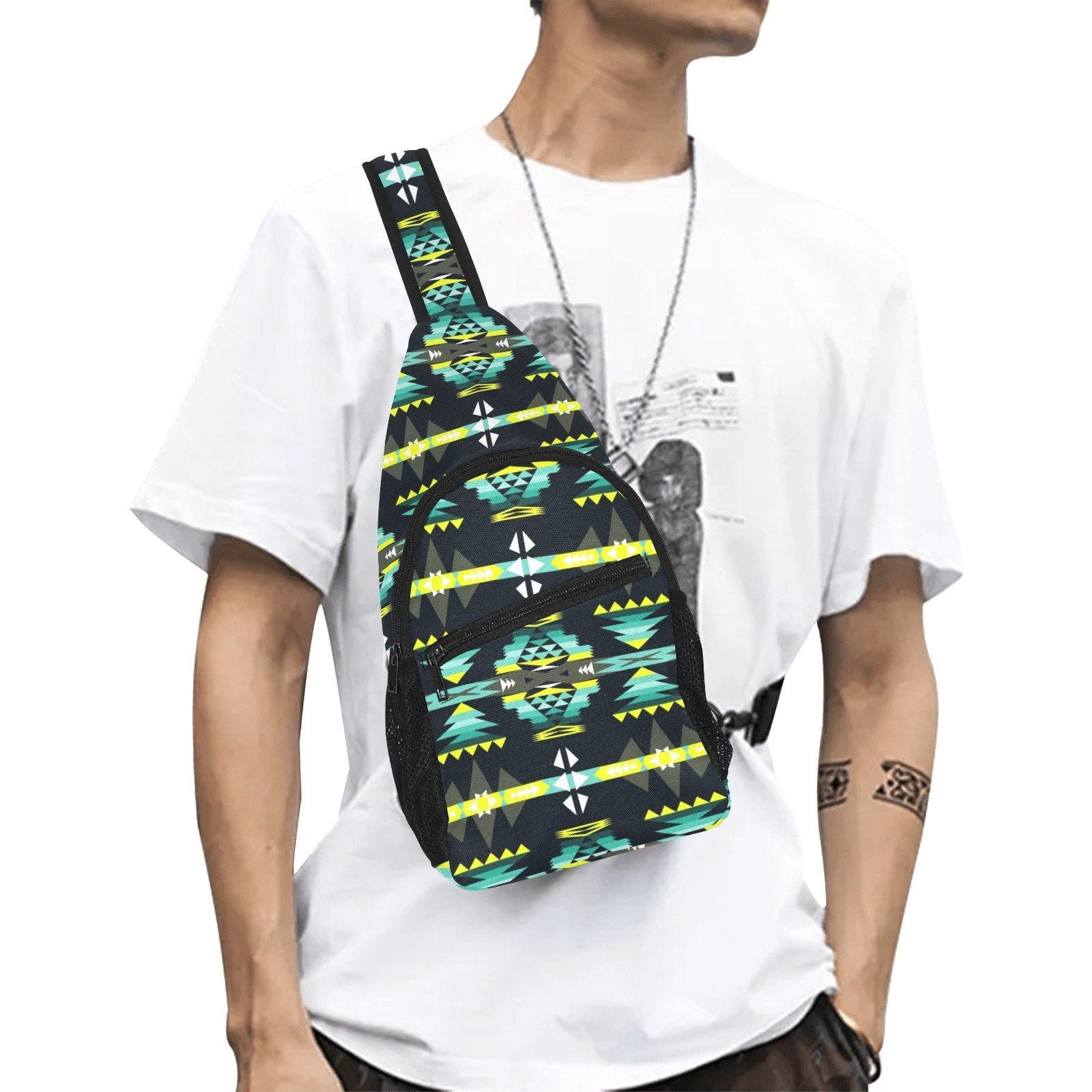 River Trail All Over Print Chest Bag (Model 1719) All Over Print Chest Bag (1719) e-joyer