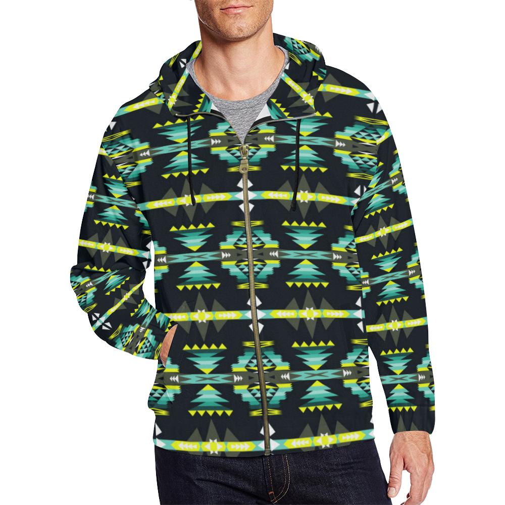 River Trail All Over Print Full Zip Hoodie for Men (Model H14) All Over Print Full Zip Hoodie for Men (H14) e-joyer