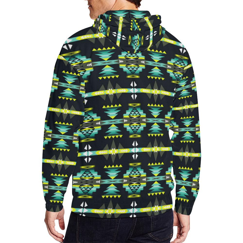 River Trail All Over Print Full Zip Hoodie for Men (Model H14) All Over Print Full Zip Hoodie for Men (H14) e-joyer