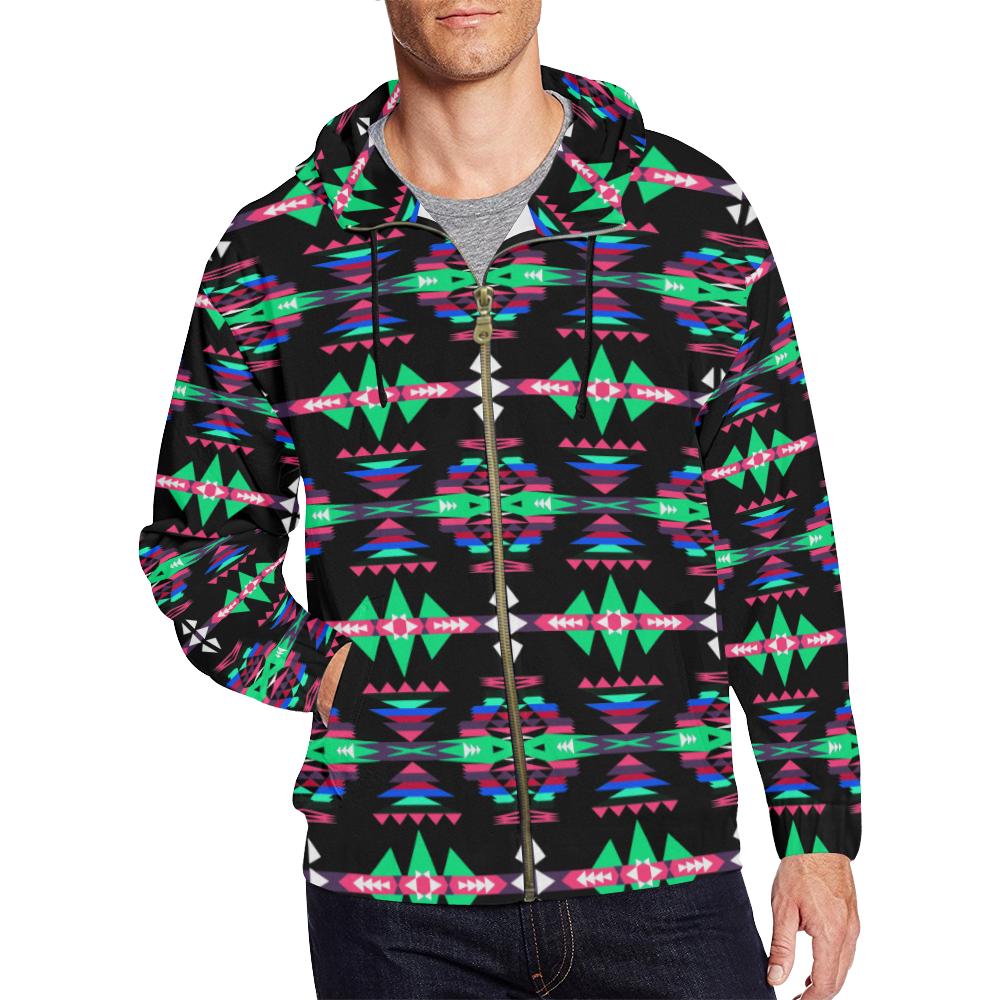 River Trail Journey All Over Print Full Zip Hoodie for Men (Model H14) All Over Print Full Zip Hoodie for Men (H14) e-joyer