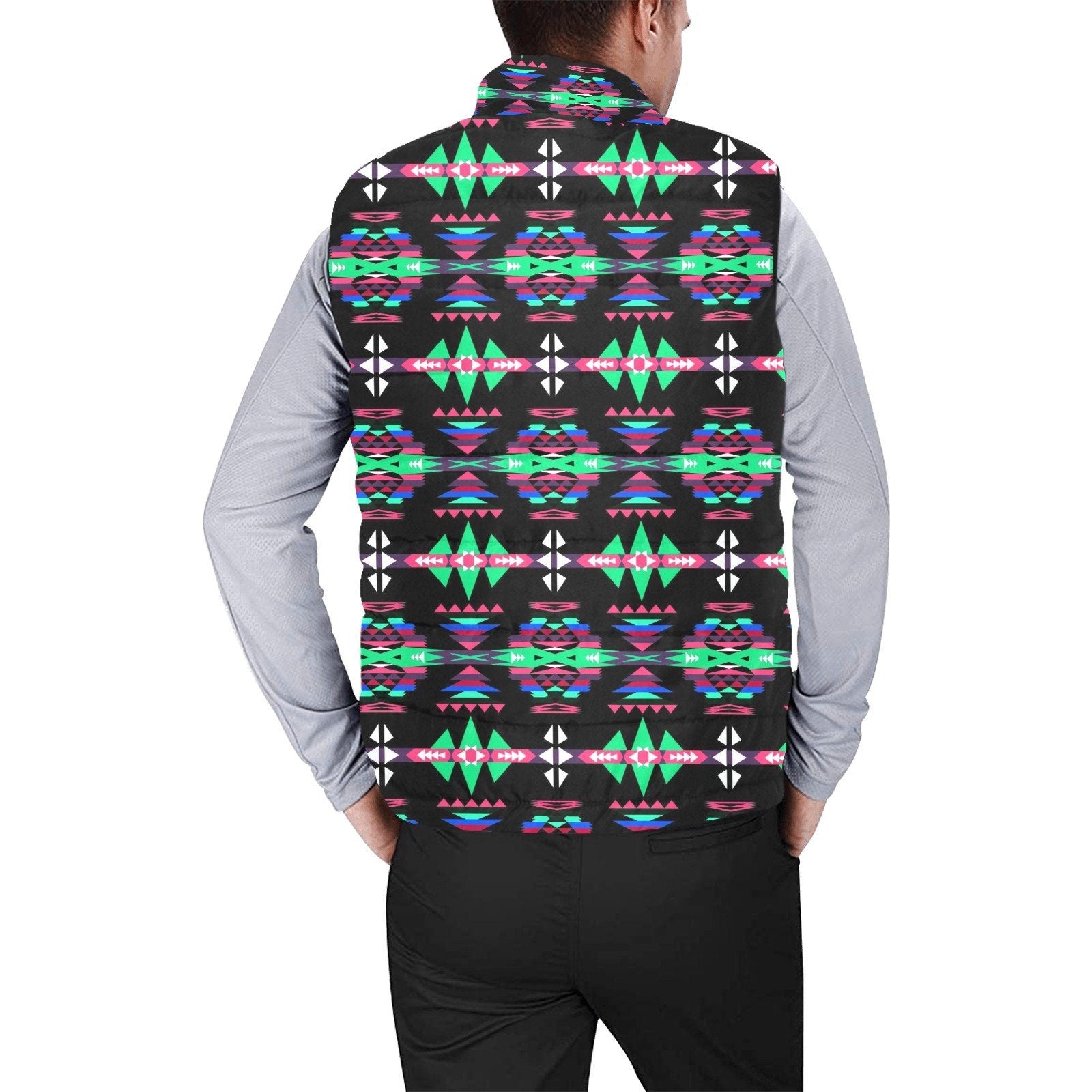 River Trail Journey Men's Padded Vest Jacket (Model H44) Men's Padded Vest Jacket (H44) e-joyer