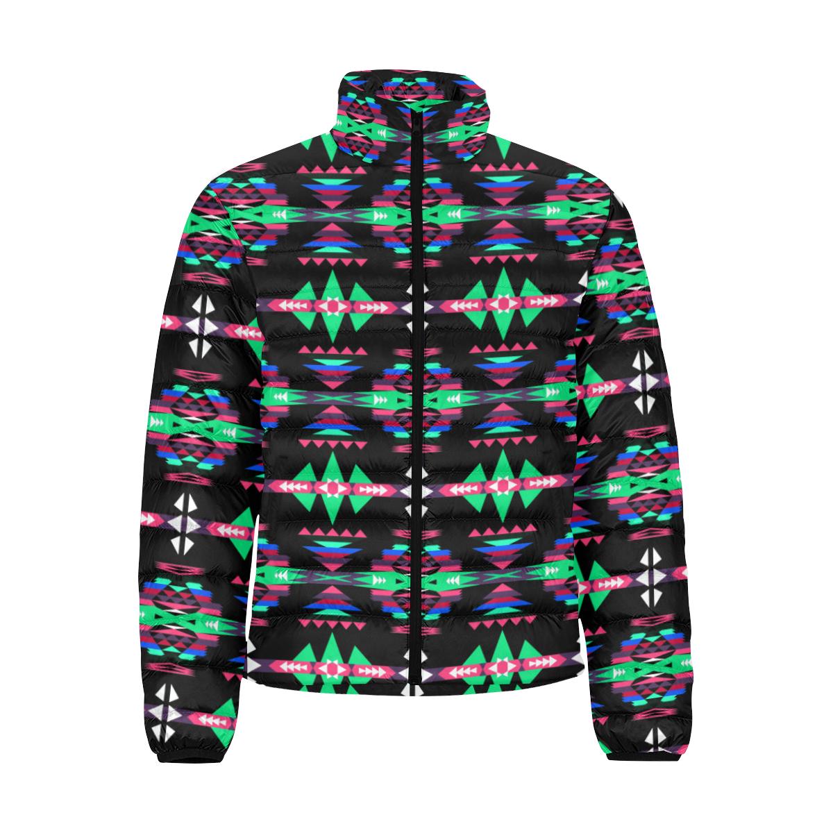 River Trail Journey Men's Stand Collar Padded Jacket (Model H41) Men's Stand Collar Padded Jacket (H41) e-joyer