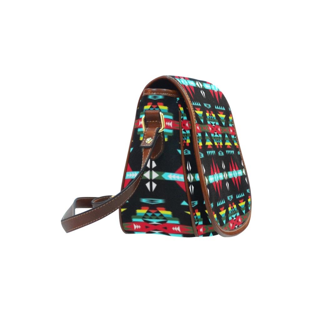 River Trail Sunset Saddle Bag/Small (Model 1649) Full Customization bag e-joyer