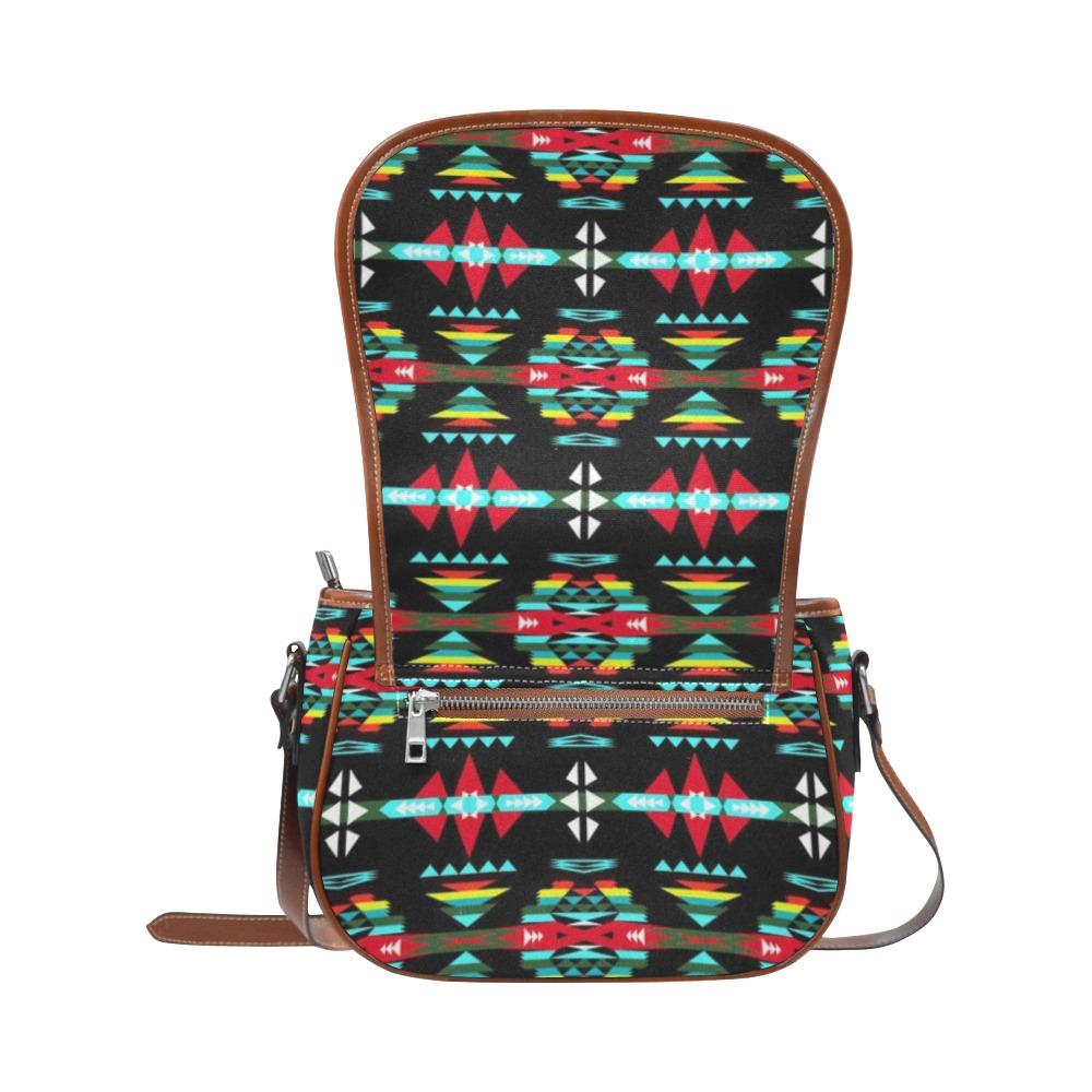 River Trail Sunset Saddle Bag/Small (Model 1649) Full Customization bag e-joyer