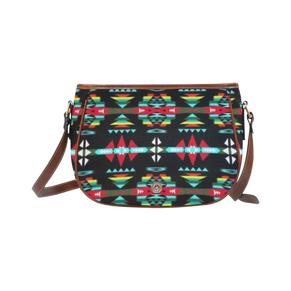 River Trail Sunset Saddle Bag/Small (Model 1649) Full Customization bag e-joyer