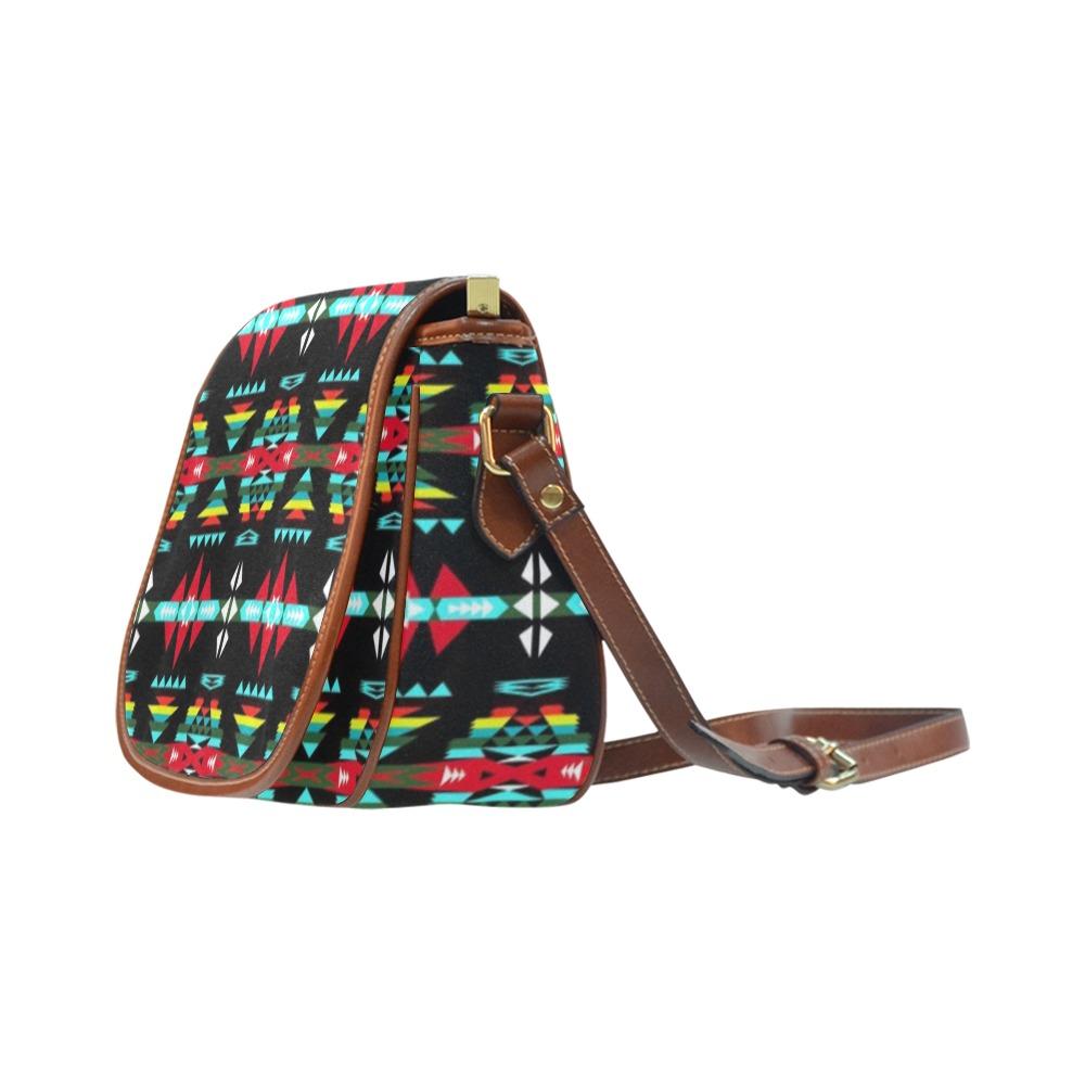 River Trail Sunset Saddle Bag/Small (Model 1649) Full Customization bag e-joyer