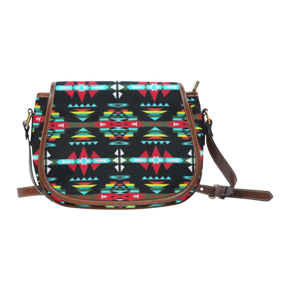 River Trail Sunset Saddle Bag/Small (Model 1649) Full Customization bag e-joyer