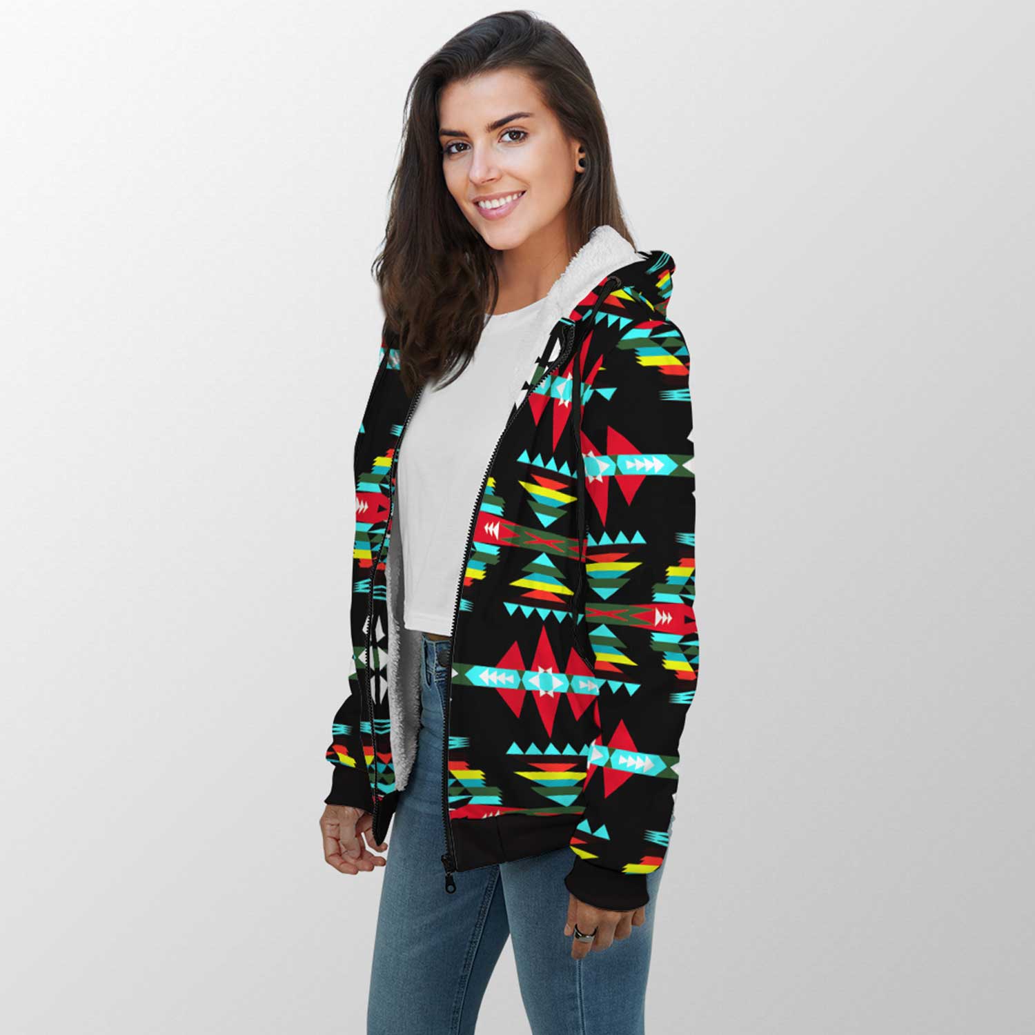 River Trail Sunset Sherpa Hoodie 49 Dzine