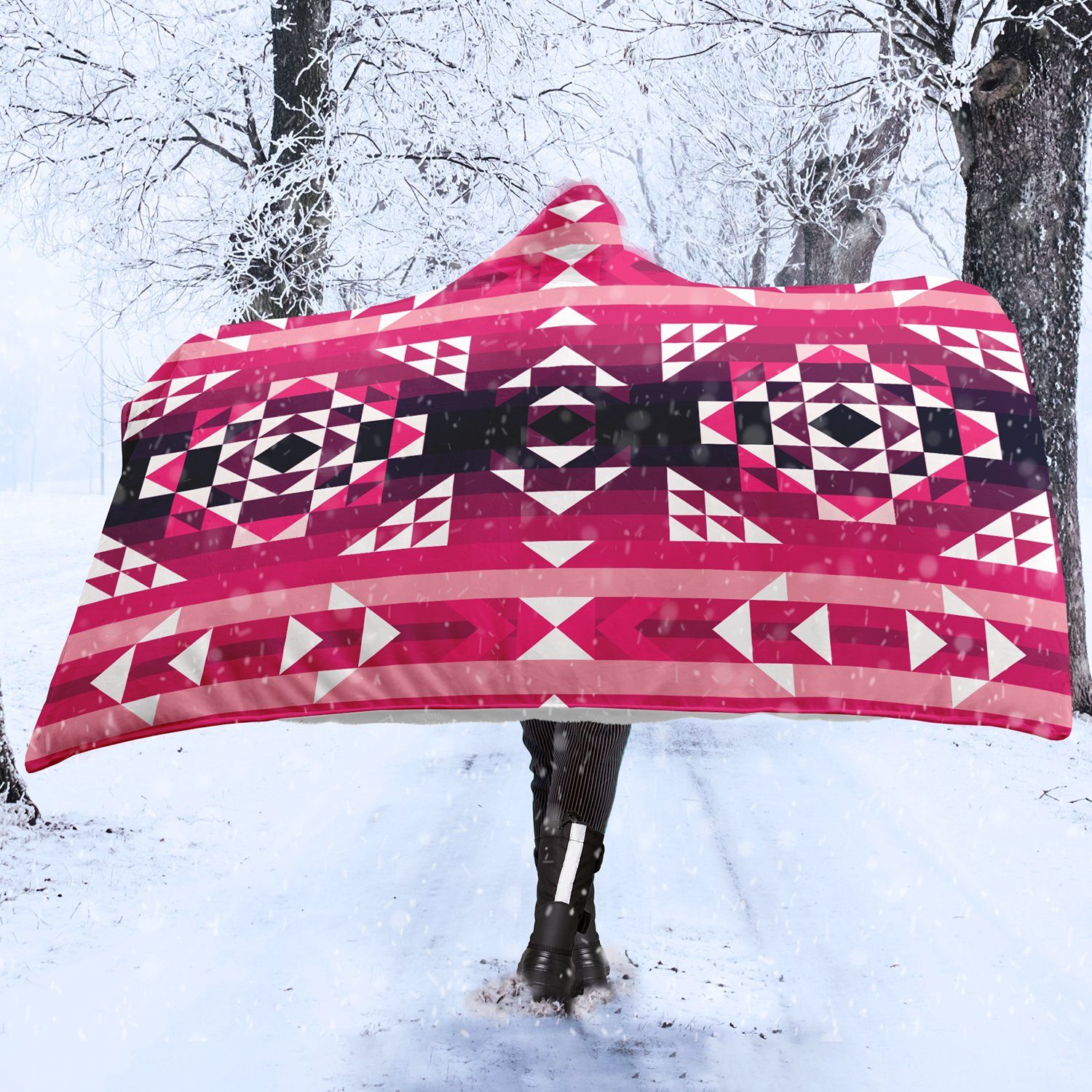 Royal Airspace Red Hooded Blanket blanket 49 Dzine