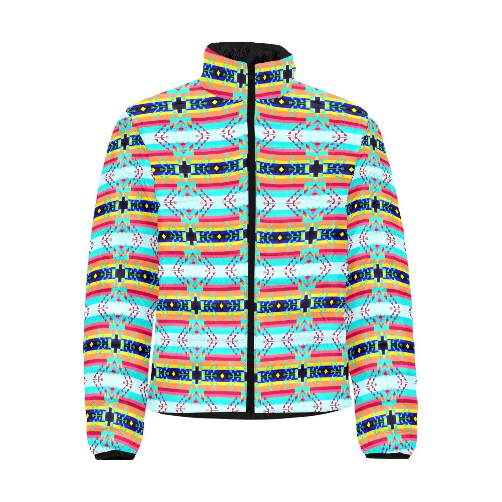 Sacred Spring Men's Stand Collar Padded Jacket (Model H41) Men's Stand Collar Padded Jacket (H41) e-joyer