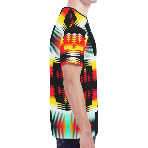 Sage Fire and Sky New All Over Print T-shirt for Men/Large Size (Model T45) New All Over Print T-shirt for Men/Large (T45) e-joyer