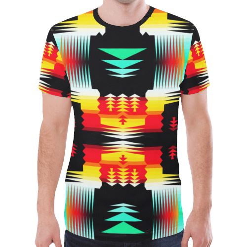 Sage Fire and Sky New All Over Print T-shirt for Men/Large Size (Model T45) New All Over Print T-shirt for Men/Large (T45) e-joyer