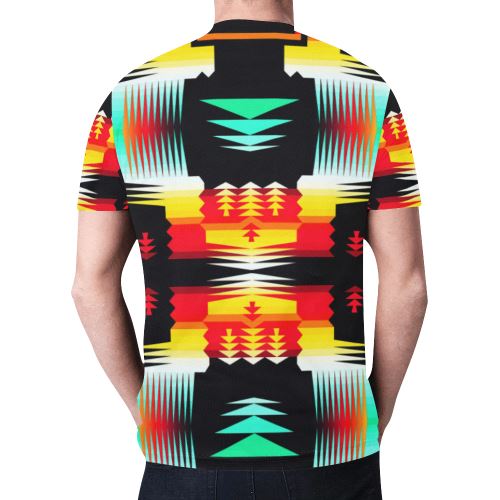 Sage Fire and Sky New All Over Print T-shirt for Men/Large Size (Model T45) New All Over Print T-shirt for Men/Large (T45) e-joyer