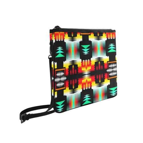 Sage Fire and Sky Slim Clutch Bag (Model 1668) Slim Clutch Bags (1668) e-joyer