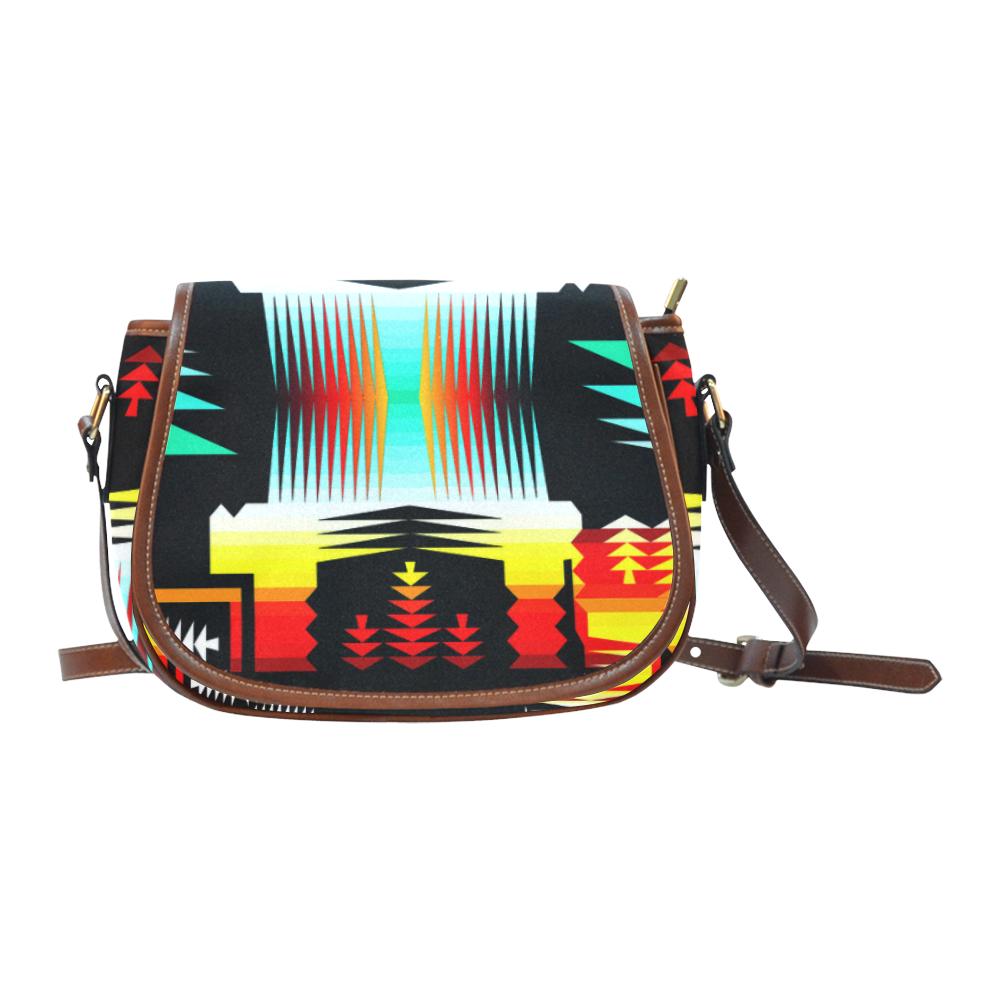 Sage Fire Revamp II Saddle Bag/Small (Model 1649) Full Customization Saddle Bag/Small (Full Customization) e-joyer
