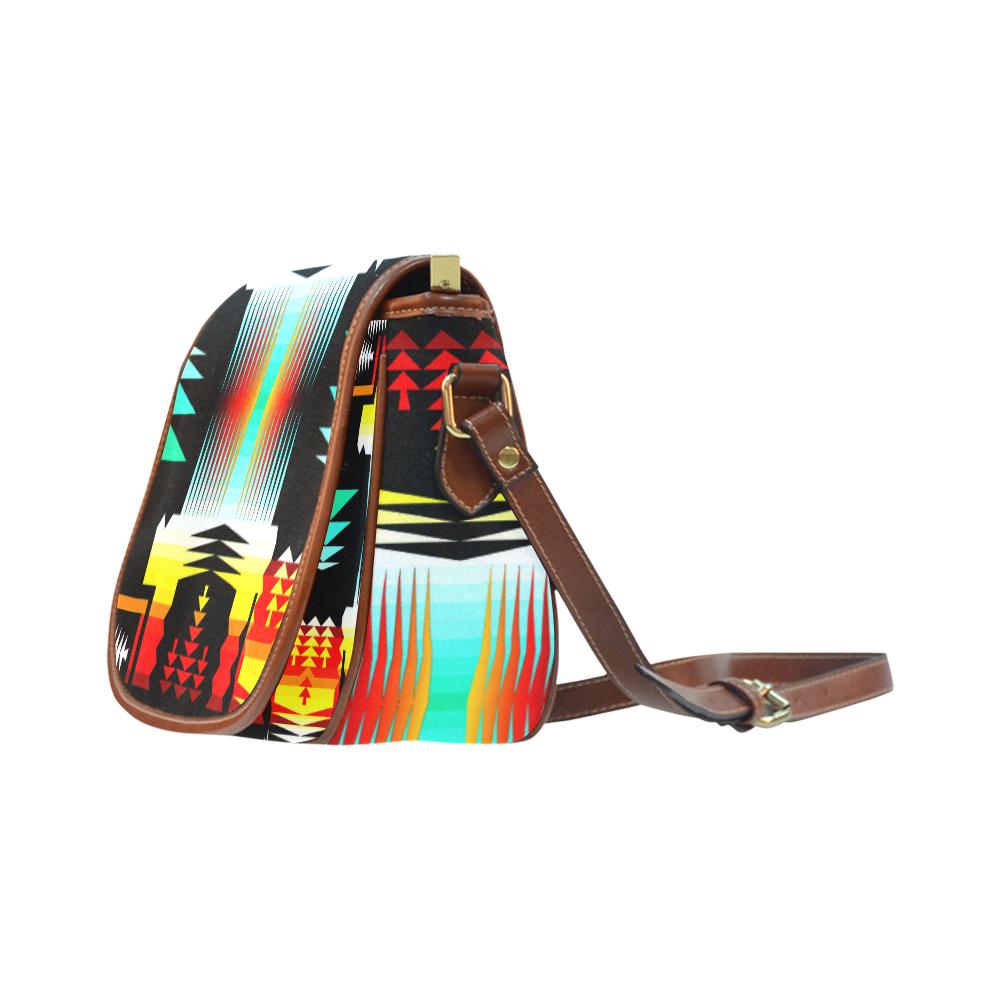 Sage Fire Revamp II Saddle Bag/Small (Model 1649) Full Customization Saddle Bag/Small (Full Customization) e-joyer