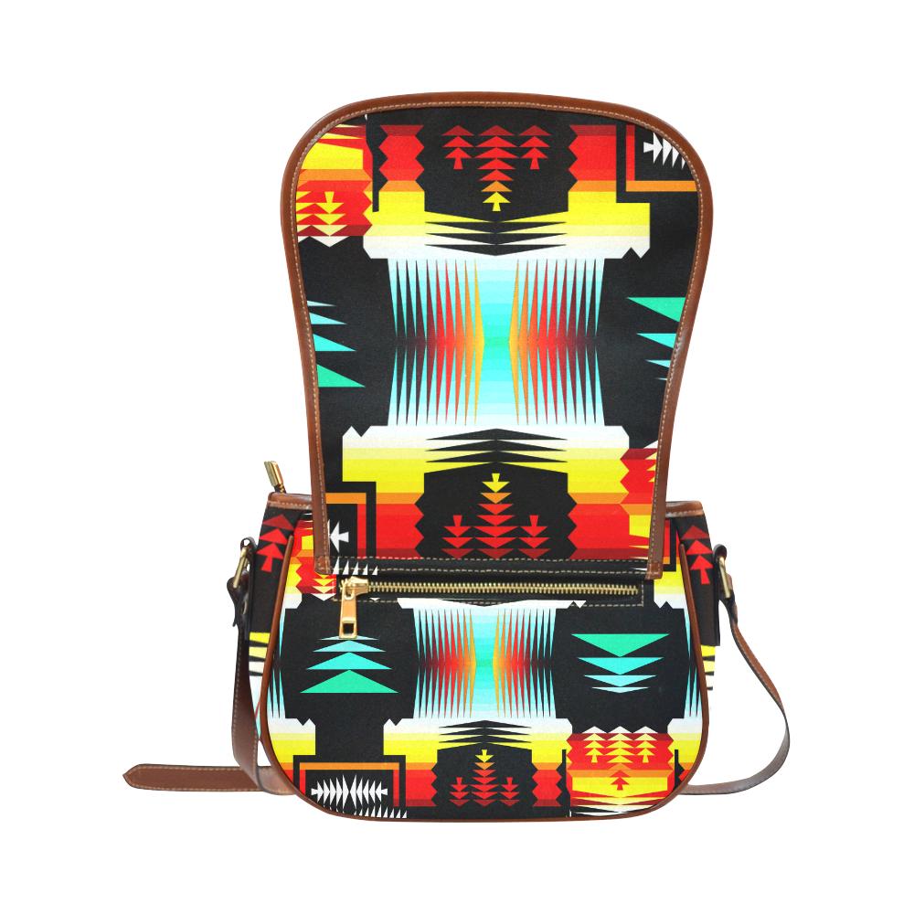 Sage Fire Revamp II Saddle Bag/Small (Model 1649) Full Customization Saddle Bag/Small (Full Customization) e-joyer