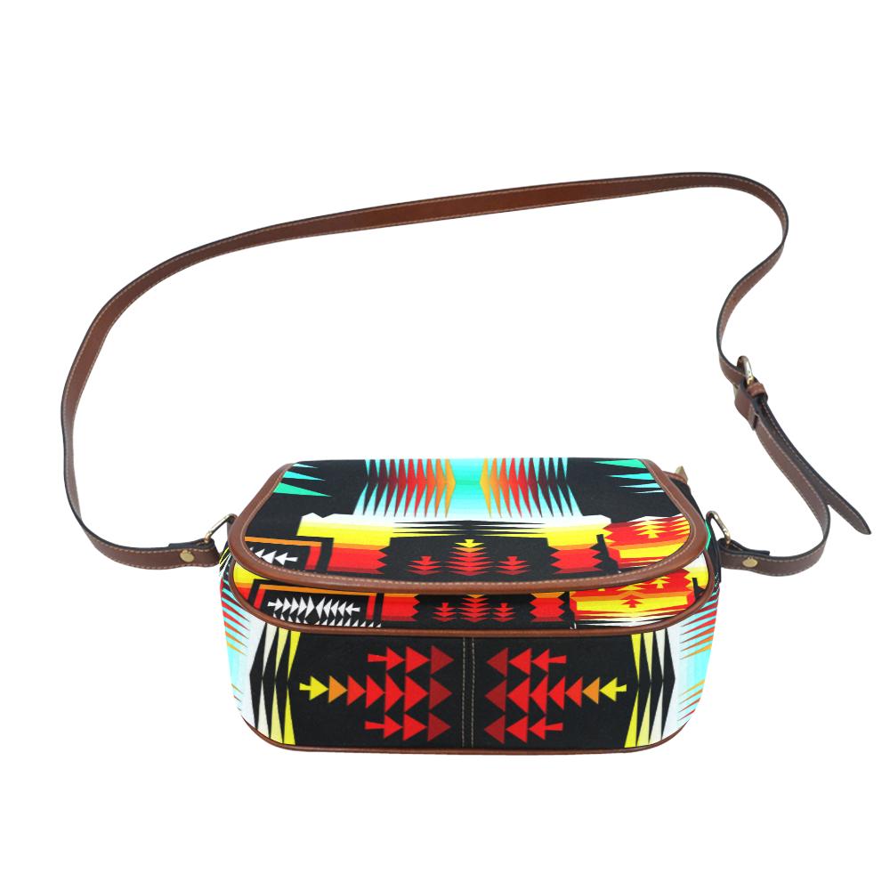 Sage Fire Revamp II Saddle Bag/Small (Model 1649) Full Customization Saddle Bag/Small (Full Customization) e-joyer