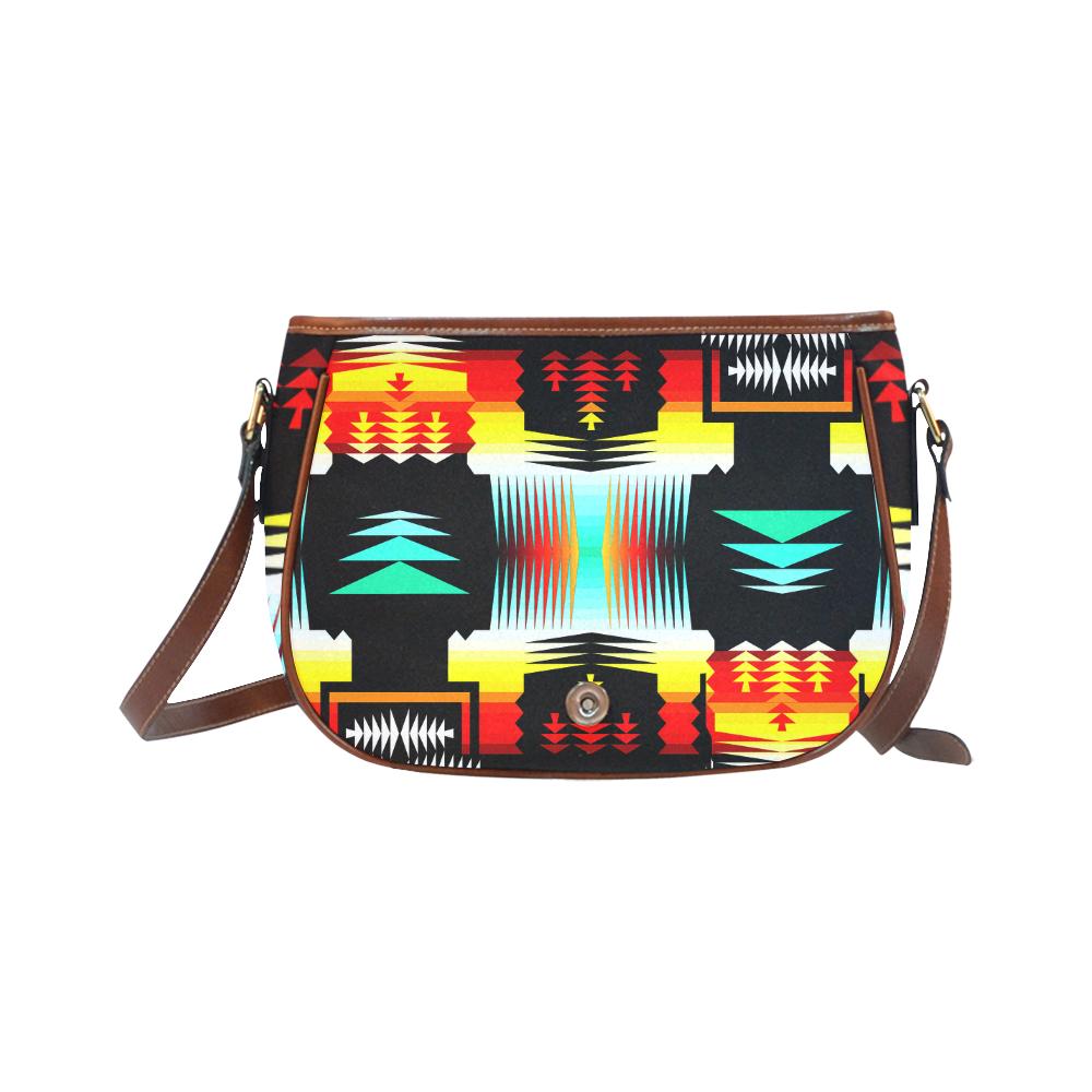 Sage Fire Revamp II Saddle Bag/Small (Model 1649) Full Customization Saddle Bag/Small (Full Customization) e-joyer