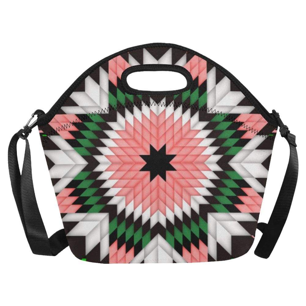 Salmon Pink Star Neoprene Lunch Bag/Large (Model 1669) Neoprene Lunch Bag/Large (1669) e-joyer