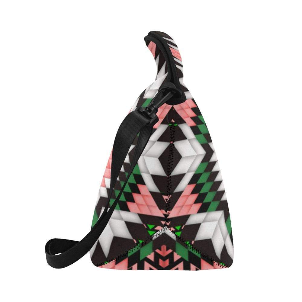 Salmon Pink Star Neoprene Lunch Bag/Large (Model 1669) Neoprene Lunch Bag/Large (1669) e-joyer