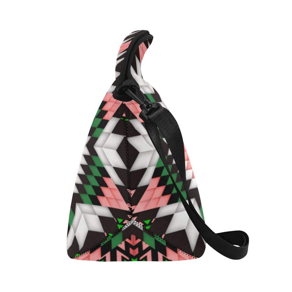 Salmon Pink Star Neoprene Lunch Bag/Large (Model 1669) Neoprene Lunch Bag/Large (1669) e-joyer