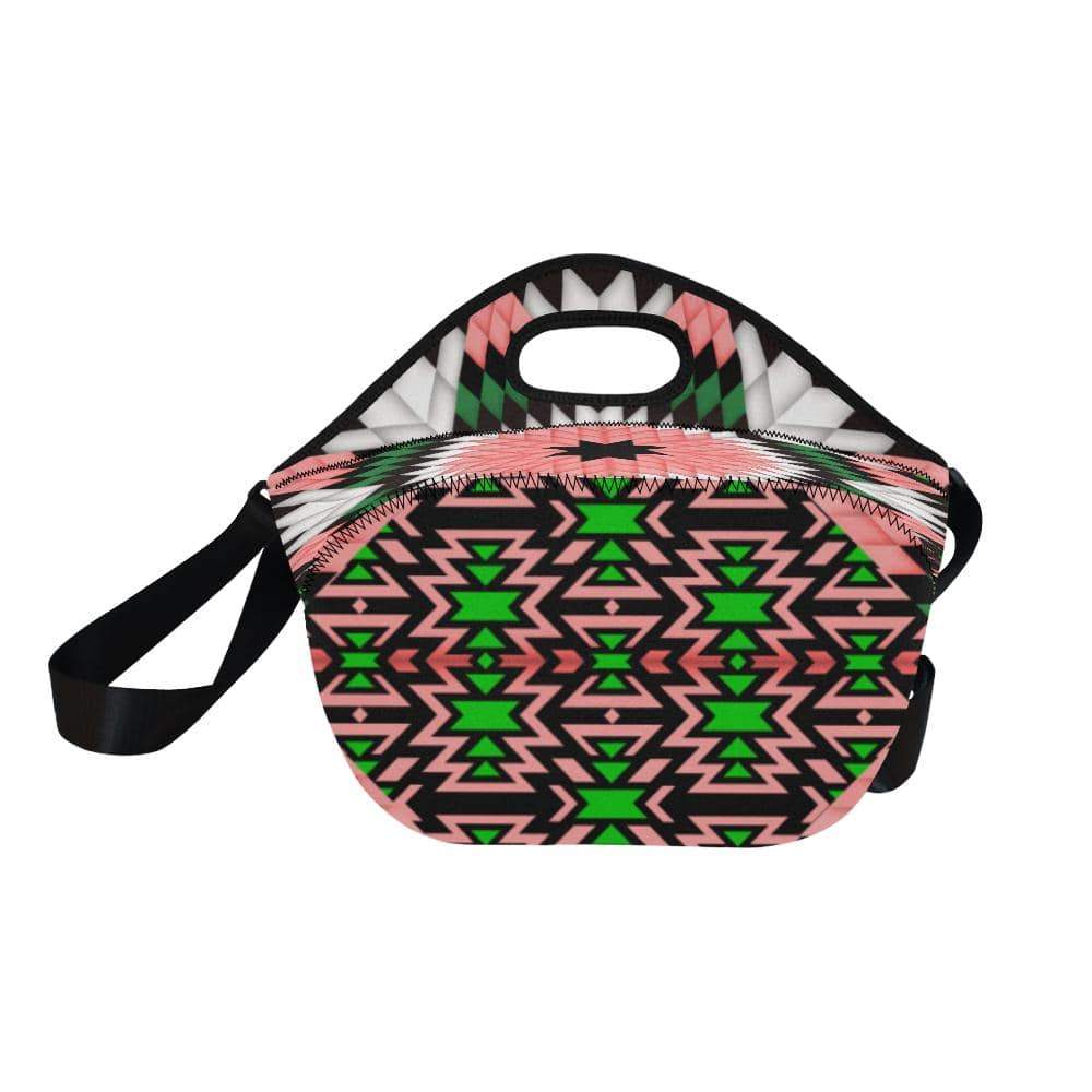 Salmon Pink Star Neoprene Lunch Bag/Large (Model 1669) Neoprene Lunch Bag/Large (1669) e-joyer