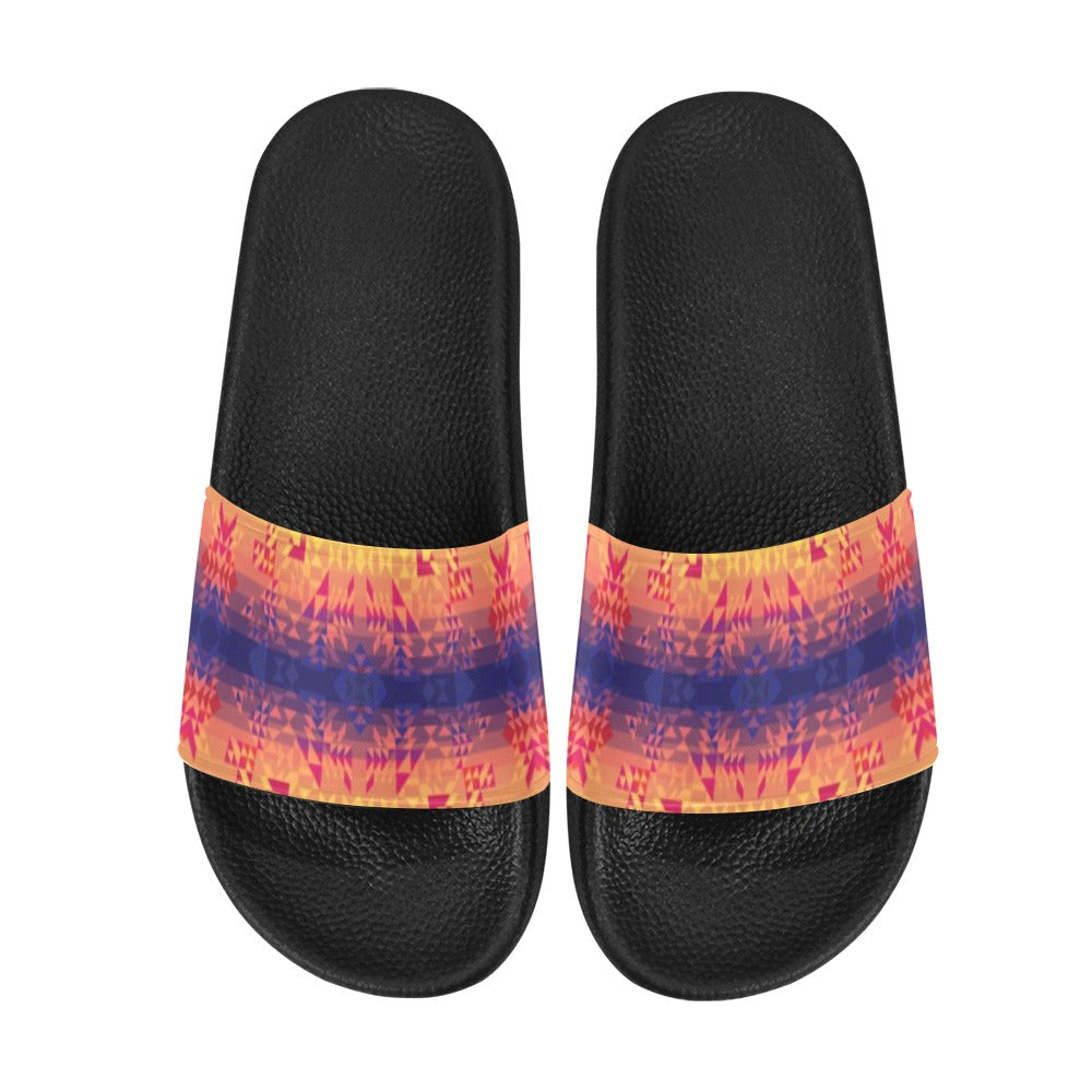 Soleil Indigo Women's Slide Sandals (Model 057) sandals e-joyer