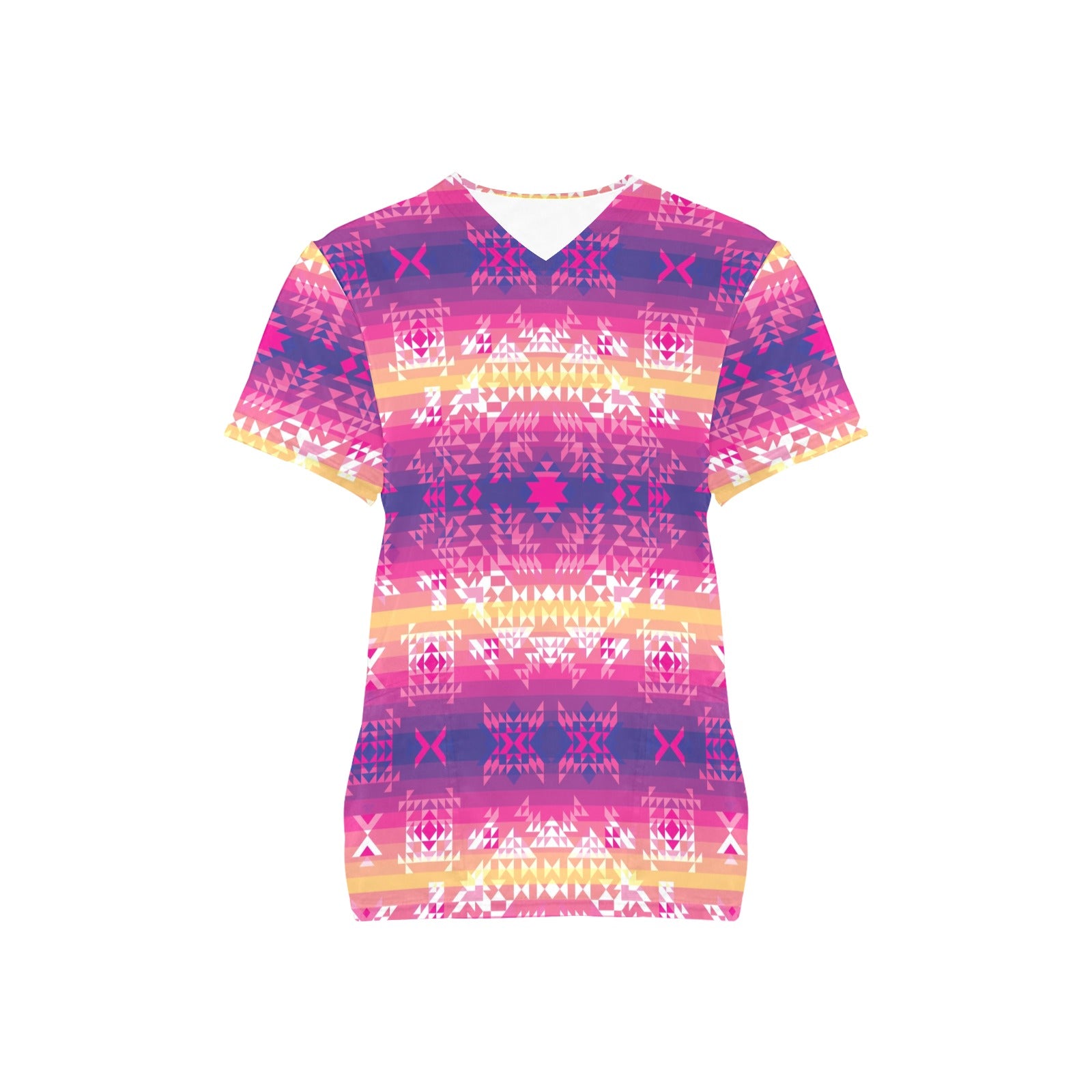 Soleil Overlay All Over Print Scrub Top Scrub Top e-joyer