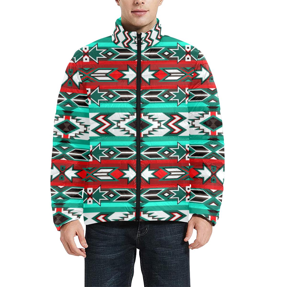 Southwest Journey Men's Stand Collar Padded Jacket (Model H41) Men's Stand Collar Padded Jacket (H41) e-joyer