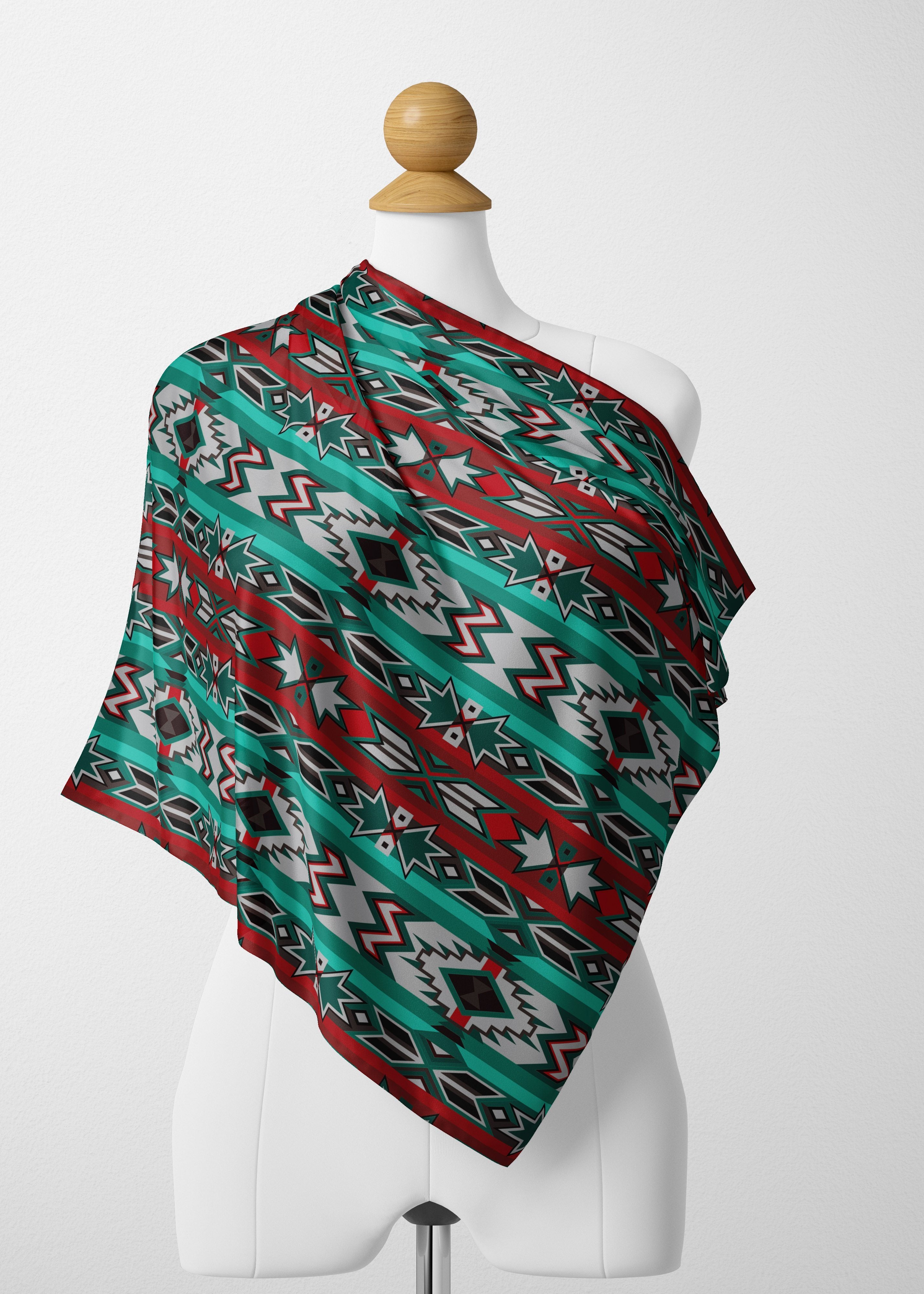 Southwest Journey Satin Shawl Scarf 49 Dzine