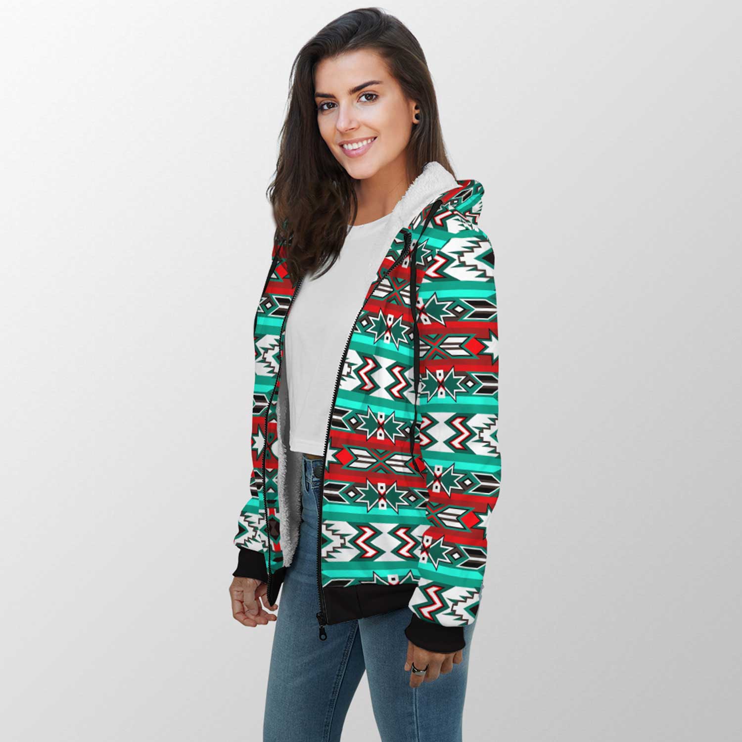 Southwest Journey Sherpa Hoodie 49 Dzine