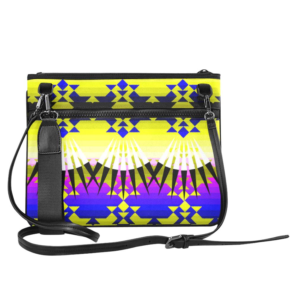 Southwest Ribbonwork Bustles Slim Clutch Bag (Model 1668) Slim Clutch Bags (1668) e-joyer
