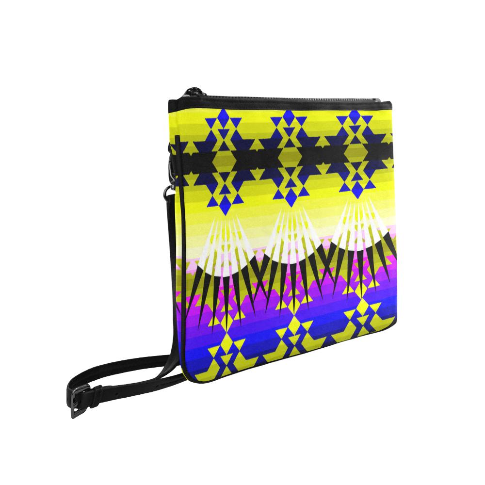 Southwest Ribbonwork Bustles Slim Clutch Bag (Model 1668) Slim Clutch Bags (1668) e-joyer