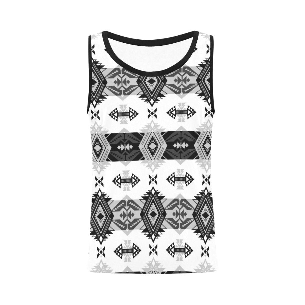 Sovereign Nation Black and White All Over Print Tank Top for Women (Model T43) All Over Print Tank Top for Women (T43) e-joyer